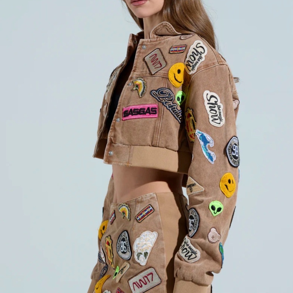 Akira Meena Patchwork Cropped Jacket - image 2